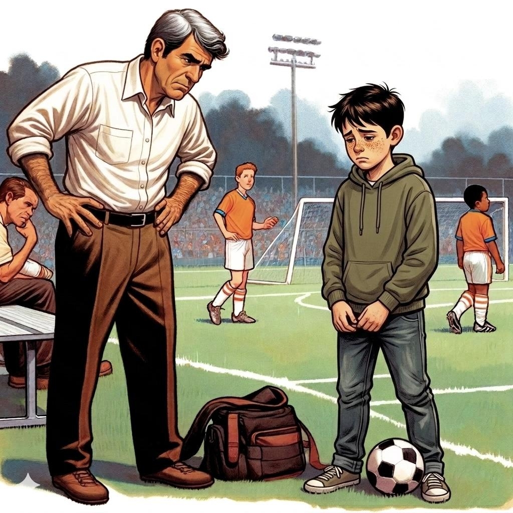 Conversation on the Sidelines — illustration